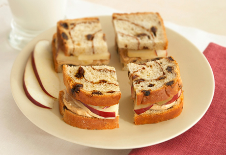 Apple & Peanut Butter Swirl Snack Squares