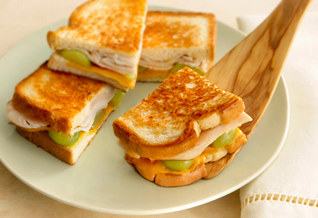 Grilled Turkey, Cheddar & Grape Sandwiches