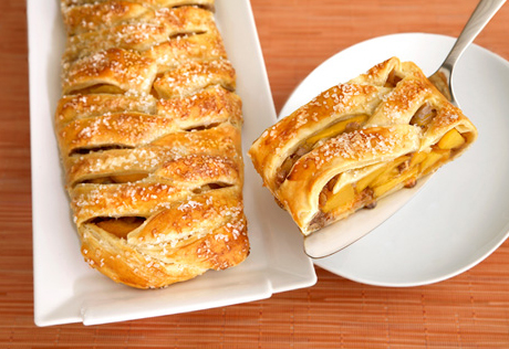 Braided Peach Strudel