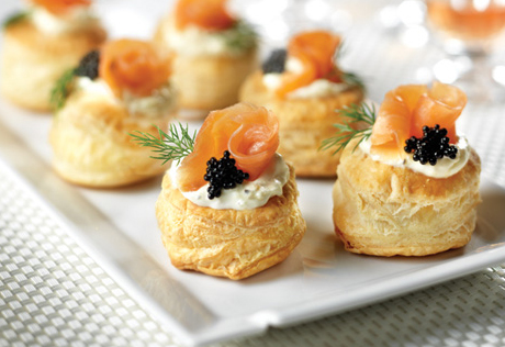 Smoked Salmon Blini Puffs