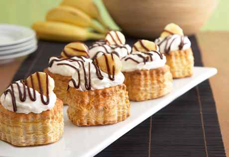 Black Bottom Banana Cream Puffs