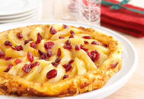 Apple Cranberry Tarte Tatin