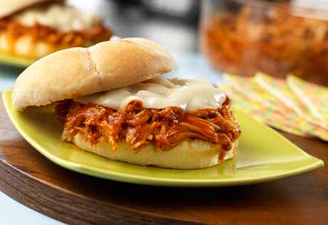 Slow-Cooker Pulled Pork & Provolone Sandwiches
