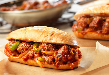 Spicy Sausage and Peppers Sandwiches
