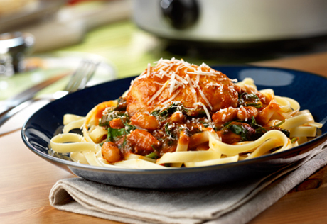 Slow-Cooker Chicken with White Beans & Spinach