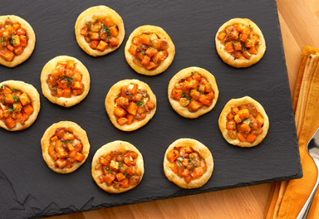 Butternut Squash & Caramelized Onion Mini Pizzas