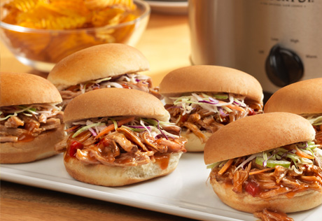 Apple Bourbon Pulled Pork Sliders