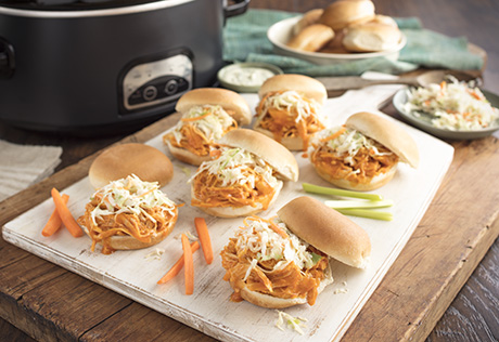 Slow Cooker Buffalo Chicken Sliders