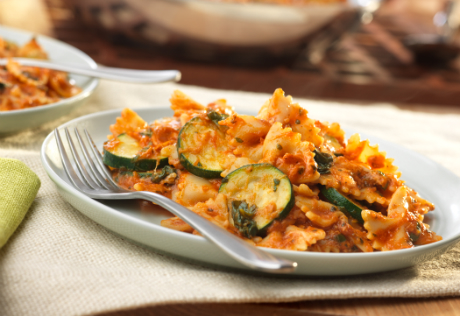 zucchini florentine pasta skillet