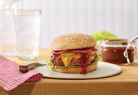 Sweet BBQ Cheeseburgers