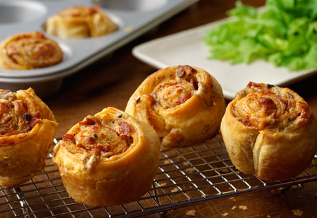 White Pepperoni Pizza Puff Minis