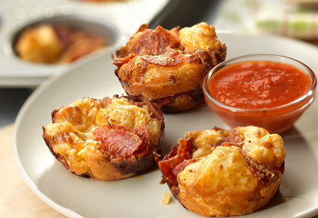 Mini Pull-Apart Pepperoni Bread