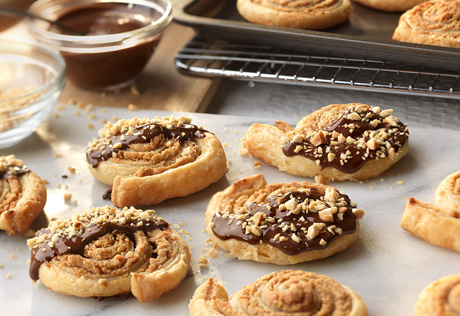 Peanut Butter Chocolate Puff Cookies