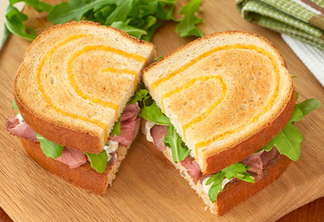 Roast Beef & Arugula on Asiago Bread