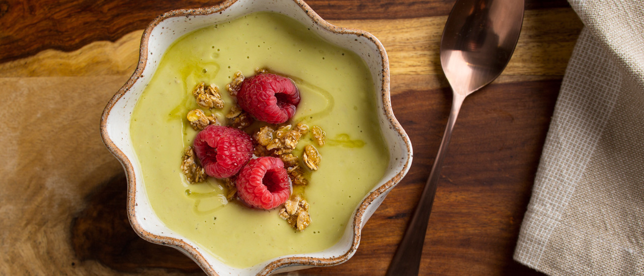 Fruit & GranolaTopped Green Smoothie Bowls