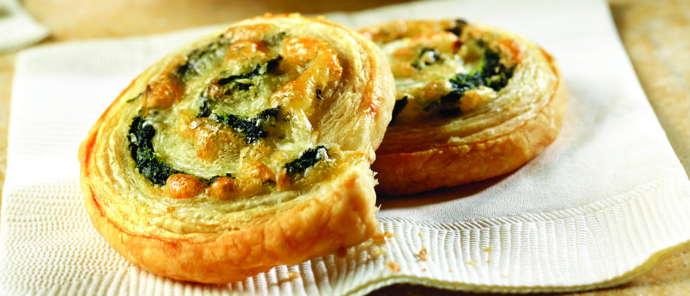 Puff pastry swirls.