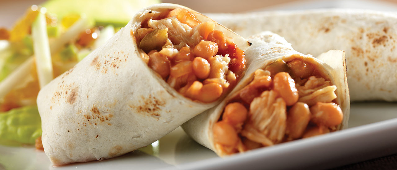 Chicken and Bean Burritos