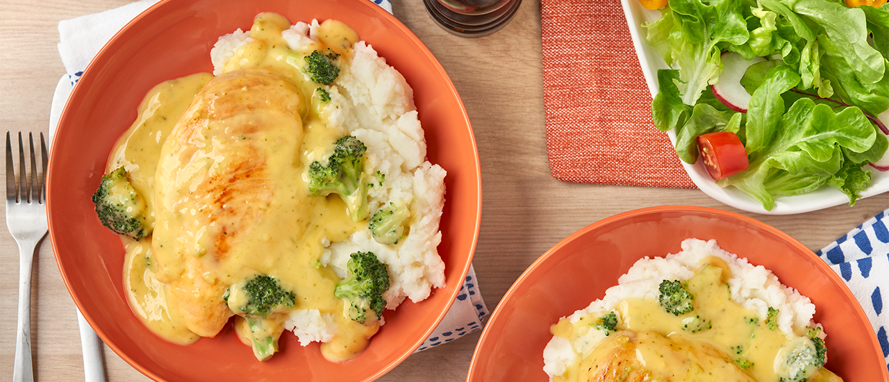 Cheddar Broccoli Chicken Mashed Potatoes