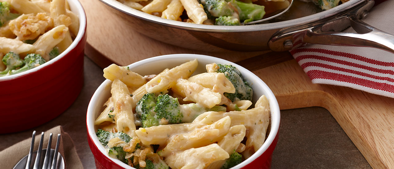 ThreeCheese Penne and Broccoli Skillet