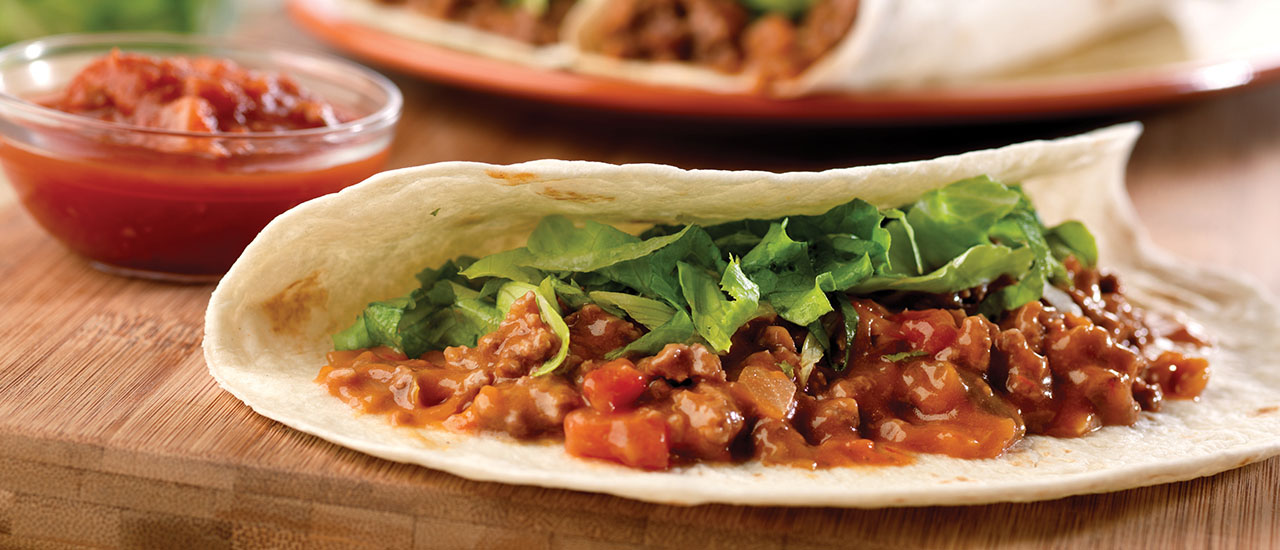 Beef & Cheddar Soft Tacos