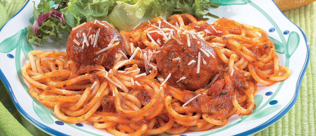 CrowdPleasing Meatball & Spaghetti Bake