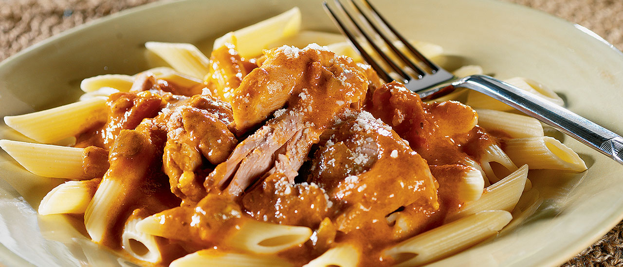 Creamy Blush Sauce with Turkey & Penne