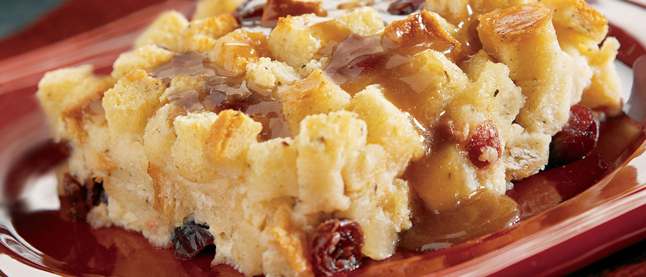 Cranberry Apple Bread Pudding