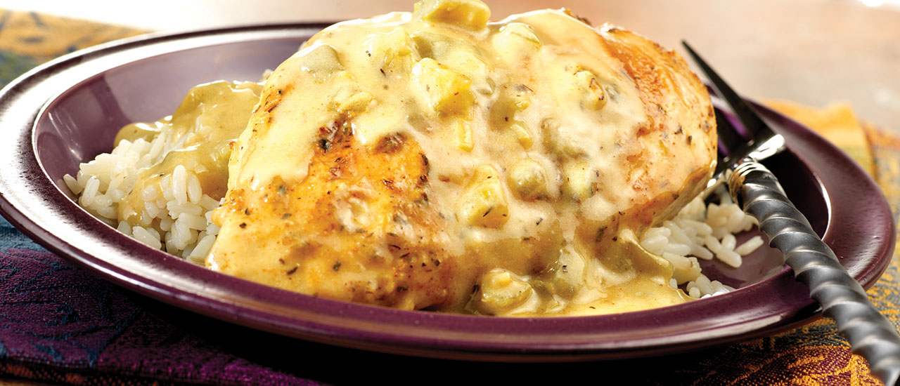 Chicken Creole with Chile Cream Sauce