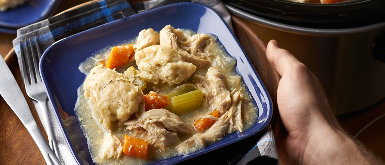 Slow Cooker Chicken & Herb Dumplings