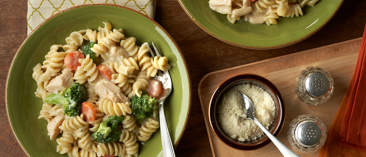 chicken and broccoli pasta bake with campbell's soup