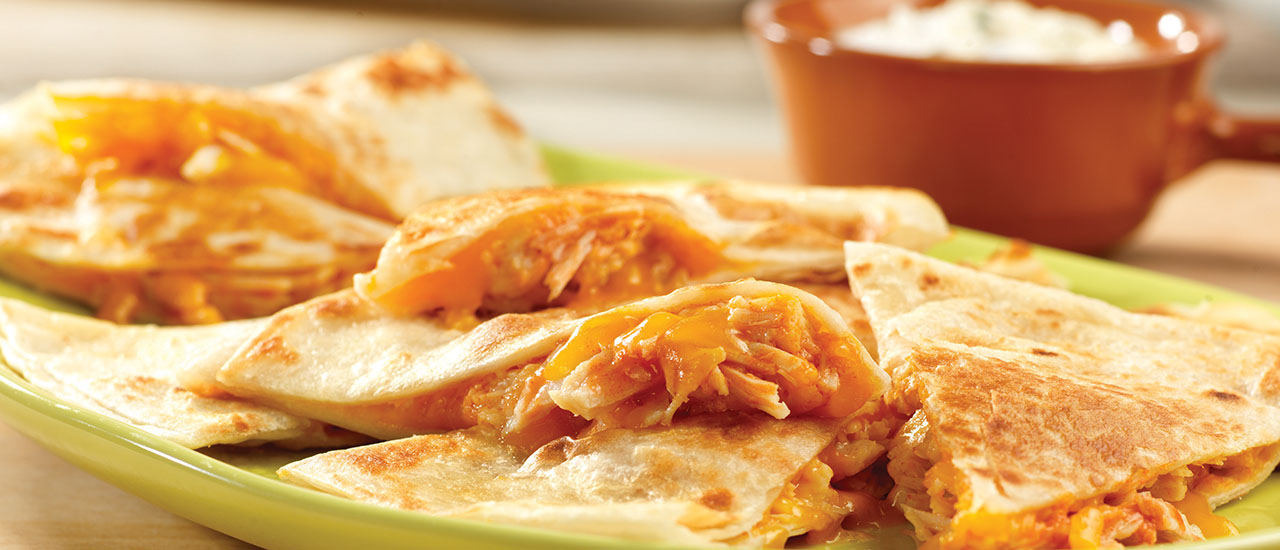 Buffalo Chicken Quesadillas