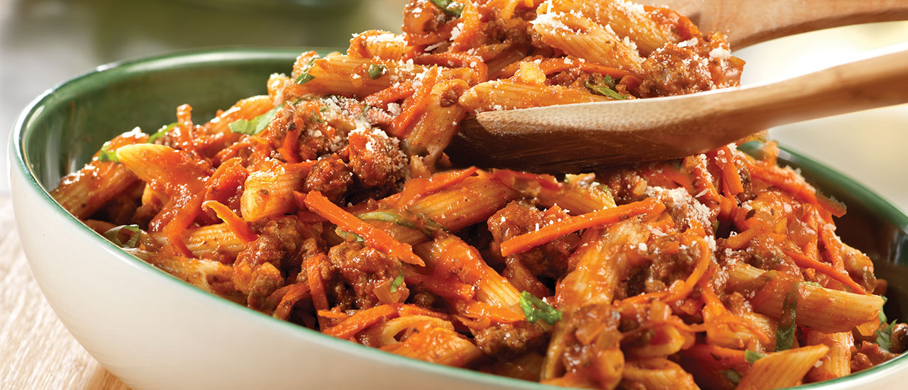 penne bolognese style