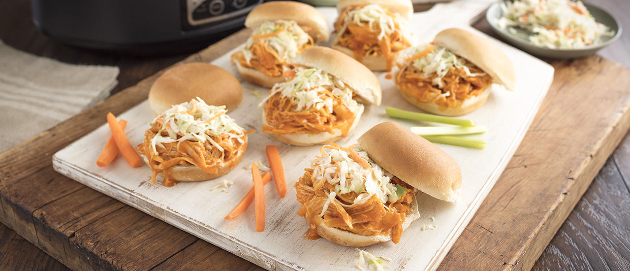 Slow Cooker Buffalo Chicken Sliders