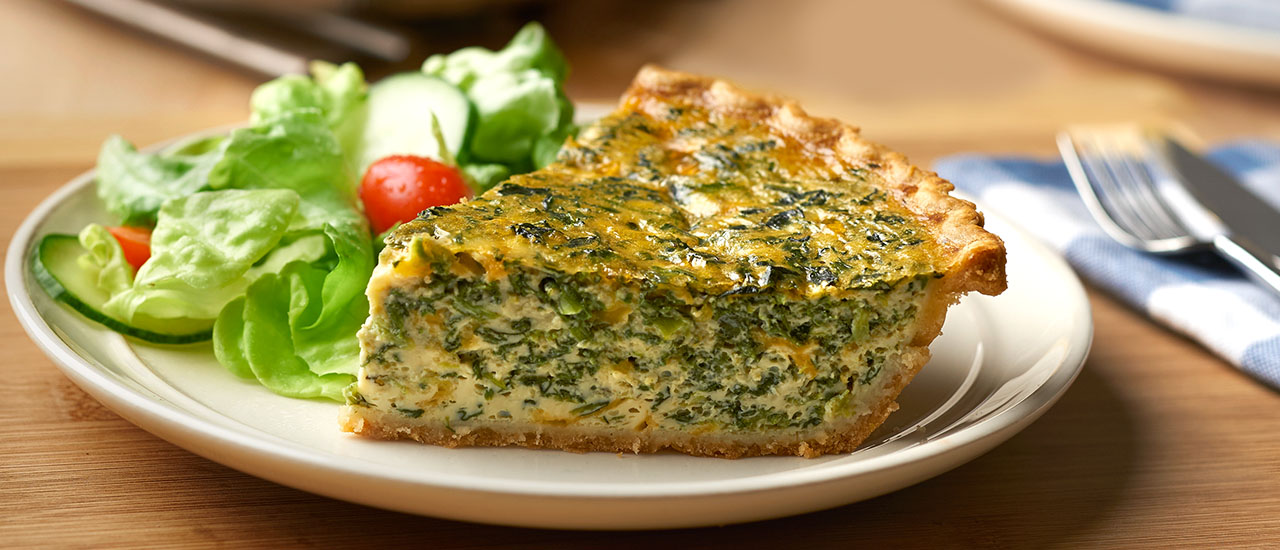 Spinach & Cheddar Quiche